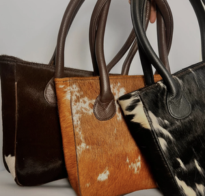 Bolso de Mano Personalizado con Logotipo para Mujer, con Pelo de Vaca Genuino sobre Tela de Cuero, Bolso de Mano de Cuero Genuino para Verano - Product Image 4