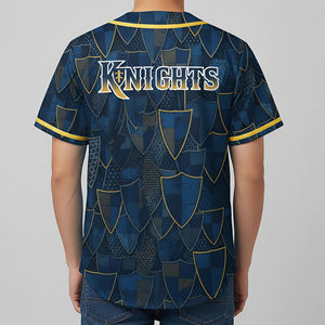 Maillot de baseball pour hommes Knights à manches courtes, imprimé par sublimation, coupe classique, respirant, toutes saisons, vêtements d'équipe - Product Image 3