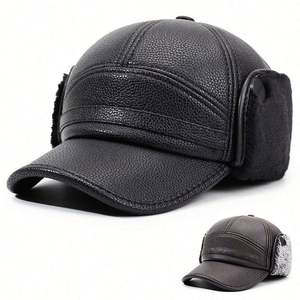 Gorro de Béisbol de Cuero PU con Protección para los Oídos, Cortavientos, para Ciclismo en Invierno, para Hombre, Informal, Cálido, con Peluche, para Deportes al Aire Libre, Novedad 2025 - Product Image 2