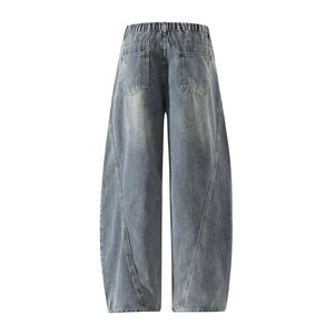 Jeans Retro de Pierna Ancha y Corte Curvo para Hombre, Estilo Y2K, Hip Hop, Baggy, Denim, Streetwear, Casual - Product Image 4