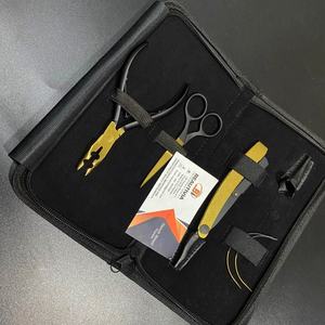 Black Gold Stainless Steel Hair Extension <b>Tools</b> Razor Hair <b>Parting</b> <b>Tool</b> C-Shaped Needle Scissor - Product Image 4