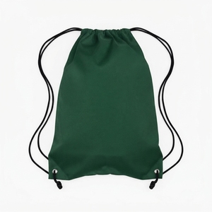 Eco-Friendly Black Nylon <b>Drawstring</b> <b>Backpack</b> with Polyester Fabric for Outdoor Running Gym Training Rope Bag - Product Image 5