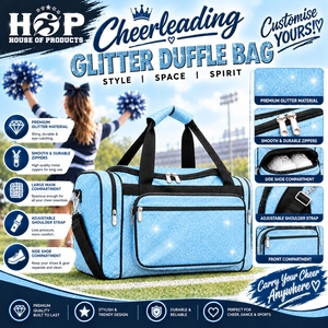 Bolsas de lona de alta calidad para porristas, mochilas personalizadas con purpurina para animadoras, bolsas de lona deportivas personalizadas con logo de diamantes de imitación, gran oferta 2027 - Product Image 5