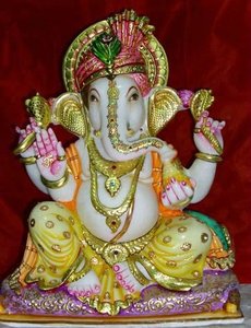 Ganesha-estatua de mármol Makrana - Product Image 5