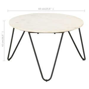 โต๊ะข้างสีขาวสำหรับวางกาแฟและของตกแต่ง ใช้งานได้หลากหลาย เฟอร์นิเจอร์ตกแต่งบ้าน - Product Image 4