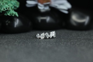 Luxury Multi Shape Moissanite <b>Ring</b> 925 Sterling Silver Five Stone <b>Ring</b> Pear Emerald Round Cut Wedding Custom Jewelry Wholesale - Product Image 3
