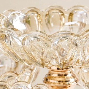 Premium <b>Crystal</b> Glass Decorative Bowl <b>Stand</b> Base With Golden Frame Perfect For Home Dining Table And Party Serving Display - Product Image 4