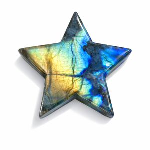 Pierre de cristal de labradorite gravée en forme d'étoile pour le Feng Shui, la guérison amoureuse, la méditation, le Reiki, l'énergie et la décoration intérieure - Fournisseur en gros - Product Image 1