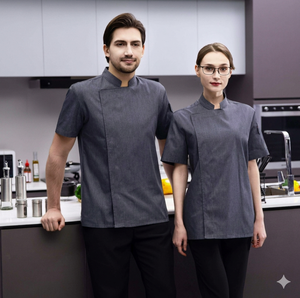 Uniforme de Chef de Cocina de Algodón Ligero, Diseño Moderno Personalizado, para Hotel, Restaurante, Bar, Fabricante Profesional de Uniformes para Pizza - Product Image 1