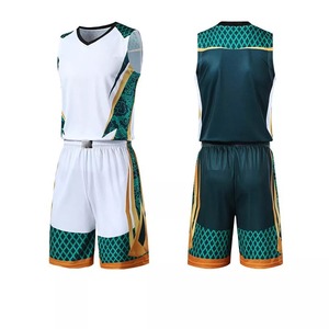 ชุดทีมบาสเก็ตบอล เสื้อเจอร์ซีย์น้ำหนักเบา กางเกงขาสั้น ผ้าระบายอากาศ ชุดกีฬาสำหรับทีม สำหรับการฝึกซ้อม การแข่งขัน และลีก - Product Image 1