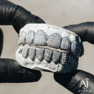 Grillz VVS Moissanite en Argent Sterling, Bijoux Corporels Hip Hop, Capuchons Dentaires Plaqué Or sur Mesure, Certifiés par une Tierce Partie, Unisexe - Product Image 2