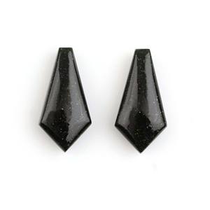 หินทรายสีเขียวกาแล็กซี่ธรรมชาติแบบคลาสสิก ขนาด 11x17 มม. รูปทรงไบรอเล็ต ทรงว่าว ขัดเงาสูง เม็ดพลอยหลวม คู่จับคู่ สำหรับทำเครื่องประดับ DIY - Product Image 1