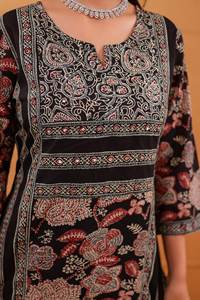 Ensemble de salwar kameez 3 pièces en pur coton – Coton Mal respirant pour le bureau et le quotidien pour femmes - Product Image 5