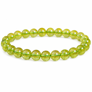 AAA Natural Peridot <b>Beaded</b> <b>Bracelet</b> 8mm August Birthstone Green Gemstone Stretch <b>Bracelet</b> for Women Men - Product Image 1