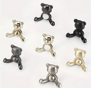 Crochets muraux Shiny Bear pour chambre d'enfant, table de chevet, tiroir, armoire, boutons et poignées, accessoires de salle de bain, poignée de serviette - Product Image 2