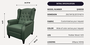 Vente en gros canapé de salon rembourré avec des meubles rembourrés cloutés fabriqués en usine au Vietnam - Product Image 6