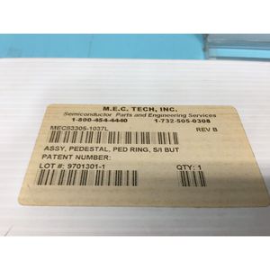 M.E.C TECH MEC83305-1037L PEDESTAL, PED RING, S/I - Équipements et pièces semi-conducteurs d'occasion de renommée mondiale à vendre - Product Image 3