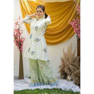 Ensemble Kurta en coton blanc jasmin taille XS - Product Image 2