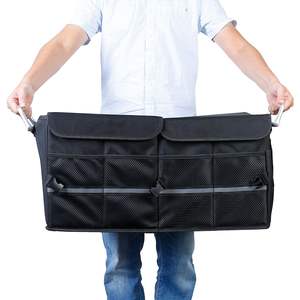 Organisateur de coffre de voiture pliable avec fond antidérapant, boîte de rangement multi-compartiments/housse - Product Image 3