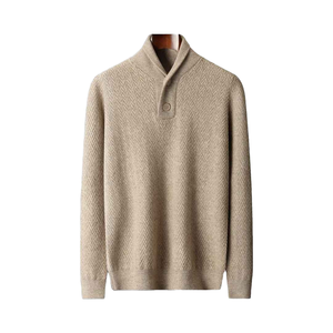 Luxury Design High Quality Men's Winter Soft Knitted Breathable 100% Cotton <b>Cardigan</b> <b>Sweater</b> Modern Design - Product Image 4