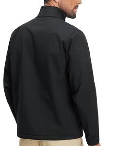 Veste Softshell Homme Hiver Noire Légère Coupe-Vent Entièrement Zippée Col Montant pour Travail Extérieur - Product Image 2