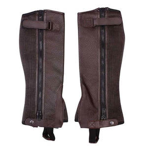 Chaps d'équitation Elite Rider Pro Rider en cuir, style western, classiques, pour cow-boy, en cuir de qualité supérieure - Product Image 1