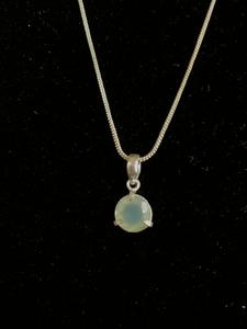 German <b>Silver</b> Prehnite Gemstone Necklace Pendant High Quality Charm Pendant Wholesale Jewelry For Women Jewelry - Product Image 1