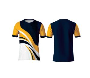 เสื้อยืดกีฬาแขนสั้นผ้าเจอร์ซีย์โพลีเอสเตอร์ 100% 210 กรัม พิมพ์ลายตามสั่ง สำหรับใส่ฝึกซ้อม - Product Image 1