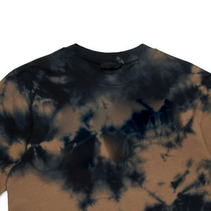 T-shirt pour garçons effet tie-dye avec logo personnalisable et coutures durables pour l'été, design streetwear stylé - Product Image 2