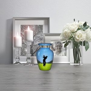 Aluminum <b>Keepsake</b> Urn <b>Memorial</b> Ash Holder Featuring Decorative Secure Threaded Lid And Elegant Surface Finish - Product Image 6