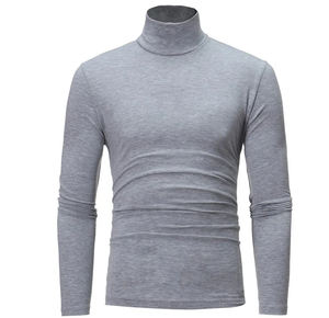 Haut thermique d'hiver pour homme, coupe ajustée, manches longues, col montant, sous-vêtement, OEM ODM - Product Image 6