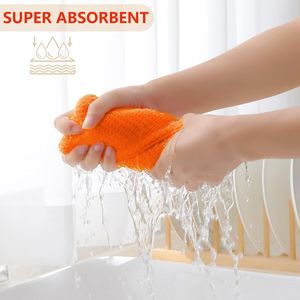 Ultra Soft 100% Cotton <b>Waffle</b> Weave Kitchen Dish <b>Towels</b> Quick Drying 12 X 12 Inches 6 Pack in Orange" - Product Image 3