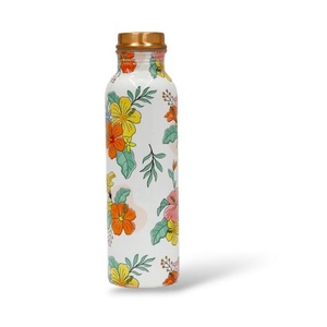 Juice <b>Drinks</b> Storage <b>Copper</b> <b>Bottle</b> Health Benefits Kitchenware Decorative Sticker Enamel Printed Pure <b>Copper</b> Metal Water <b>Bottle</b> - Product Image 5