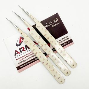 Pince à épiler pour extensions de cils écologique, recouverte de papier, avec étiquette privée, pointe fine durable, testée à la main - Product Image 4