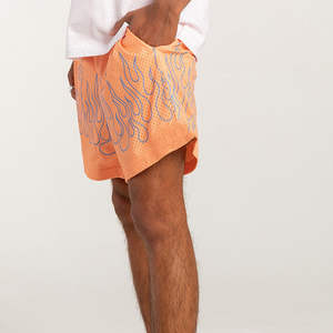 Shorts de Playa de Verano para Hombre, Corte Cómodo, Largo hasta la Rodilla, Estampado de Leopardo Sublimado, Malla de Lino, Shorts Deportivos para Fitness, Venta al Por Mayor de Fábrica - Product Image 5
