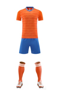 Unisex Soccer Jersey Set Short Sleeve High Neck <b>Moisture</b> Wicking Breathable Quick Dry Polyester Uniform Shorts <b>Socks</b> Custom - Product Image 5
