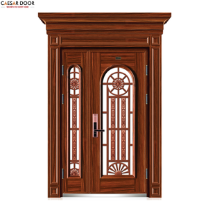 Porte d'entrée de sécurité en acier inoxydable de style rétro, vente en gros d'usine, durable, pour villa, extérieur, imperméable et résistante à la chaleur - Product Image 3