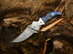 มีดพับพรีเมียมลายสวยงาม ผู้ผลิตขายส่ง มีดพับ EDC ทำมือ รับสั่งซื้อจำนวนมาก สหรัฐอเมริกาและยุโรป - Product Image 4