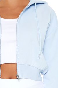 High Quality Women's Waterproof Winter Heavyweight Cotton Zip-Up Oversized Cropped Hoodie Shorts Drawstring Women Crop Hoodies - Product Image 4