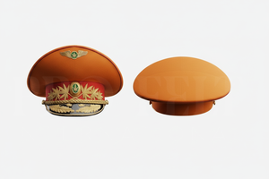 Classic Formal Dress Cap with Embroidered Gold Detail Premium Adjustable Uniform Style Headwear for Ceremonial Use Visor Caps - Product Image 5