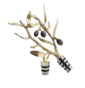 Tapón de Metal para Botellas de Vino con Acabado Dorado Oliva, Cierre Hermético para Botellas de Vino, Tapón Moderno para Botellas - Product Image 4