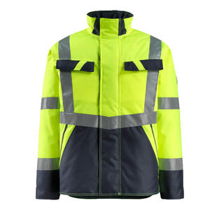 เสื้อแจ็คเก็ตกันลมไมโครไฟเบอร์แบบใหม่ ระบายอากาศได้ดี สำหรับทำงาน กันน้ำ สะท้อนแสงเพื่อความปลอดภัย มีกระเป๋า - Product Image 1