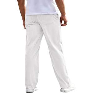 2025 hommes pantalons en velours côtelé taille élastique jambe droite décontracté pantalon plissé fermeture éclair Anti-rides couleur poches amples - Product Image 1