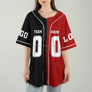 Maillot de baseball/softball personnalisé de haute qualité 2024, nouveau style, imprimé par transfert thermique, 100% polyester, séchage rapide, sport - Product Image 2