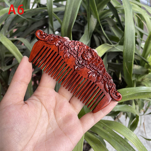 Curved Handle Wooden Hair <b>Comb</b> Handmade <b>Wide</b> Tooth Natural Wood Styling And Detangling <b>Comb</b> Accessory - Product Image 4