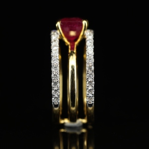 S925 Sterling <b>Silver</b> 14K Gold Plated <b>Emerald</b> Cut Green Moss Agate Wrap <b>Ring</b> CZ Accent Multi-Band Modern Statement <b>Ring</b> for Women - Product Image 3