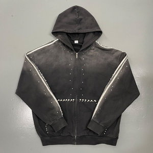 Hoodie tendance entièrement personnalisé avec strass effet soleil délavé, vente en gros, qualité supérieure, nouveau look tendance pour unisexe - Product Image 1