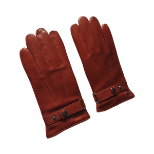 Leather Wrist Length <b>Gloves</b> Thermal Unlined Plain Style Daily Use Winter - Product Image 5