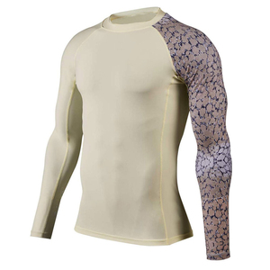 High Quality <b>Men's</b> Long Sleeve BJJ / MMA <b>Compression</b> <b>Shirt</b> Customization Breathable Quick Dry Rash guard for Workout Gym Fortleo - Product Image 5