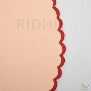 Vente en gros de sets de table en coton rose faits à la main en Inde avec broderie rouge et impression à blocs, réutilisables pour la salle à manger et la décoration de la maison - Product Image 2